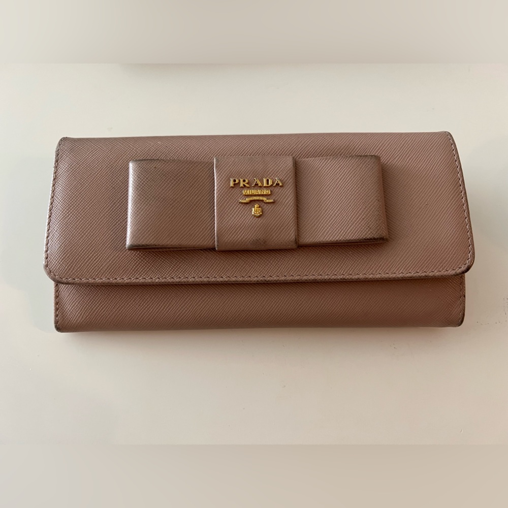 Saffiano Lux Leather Continental Wallet